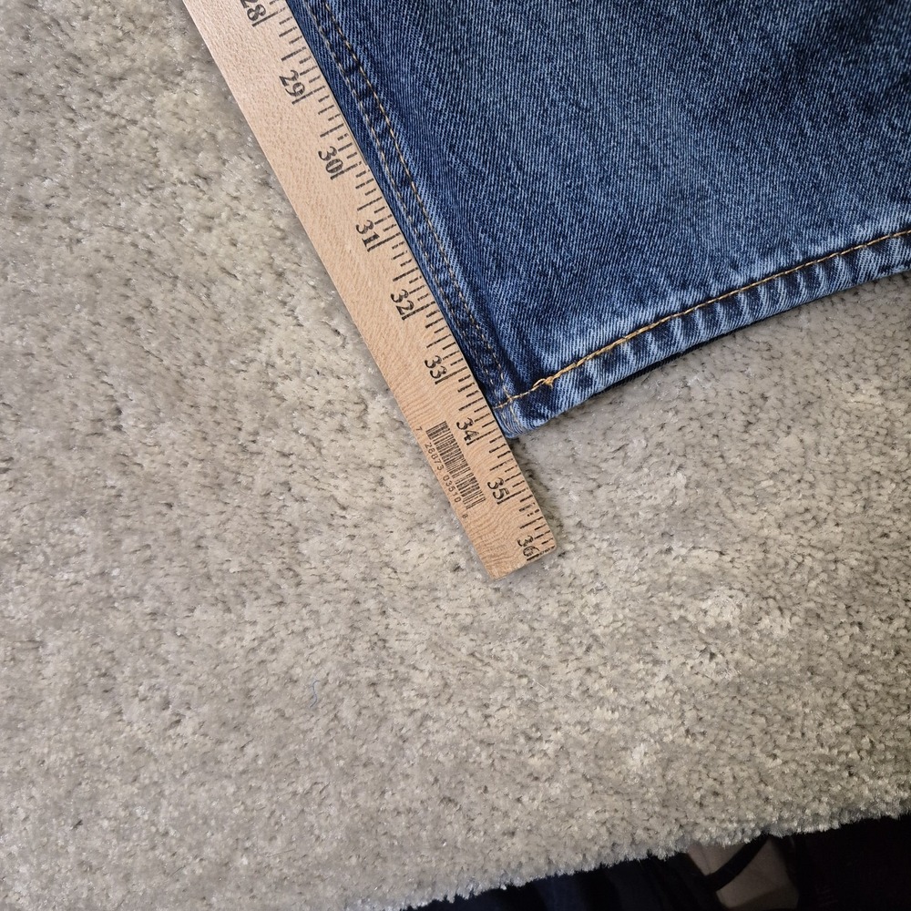 Levis 505 Jeans Mens 36/34 Classic Straight Blue USA Capsule Minimalist Casual - Picture 11 of 13